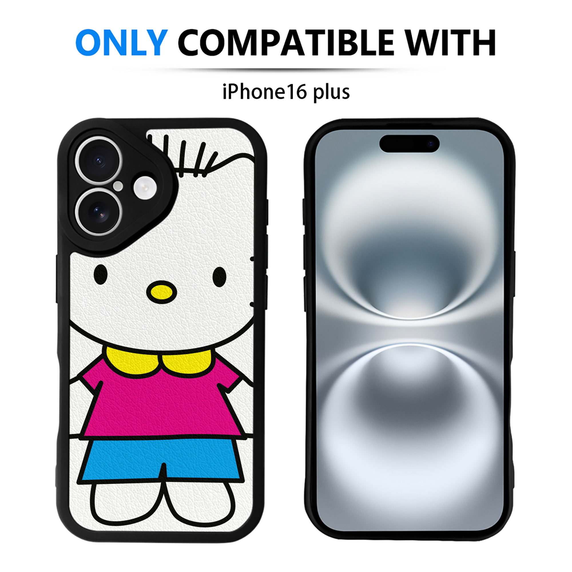 （画像用） Hello Kitty ハローキティ 【iPhone 16シリーズ対応】シリコンスマホケース（レザー調） 材質：シリコン